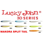 Guminukas Lucky John 3D Makora Split Tail 10cm 6vnt