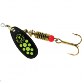 Mepps Comet Black Fury Chartreuse Dot