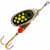 Sukriukė Mepps Comet Black Fury Chartreuse Dot