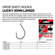 Drop shot hooks Lucky John