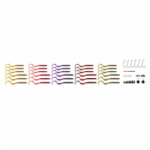 Savage Gear Rib Worm Kit One Size Mix Colors 60pcs