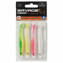 Savage Gear Slender Scoop Shad 13cm 12g Dark Water Mix 4pcs