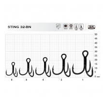 BKK Sting-32 BN Treble Hooks