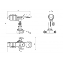 BORIKA FASTen Ht213 + FMa Spinning Rod Holder Kit for T-Track Systems