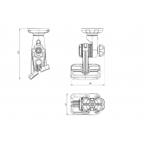 BORIKA FASTen TAMx218 Round Mounting Platform for T-Slot Track