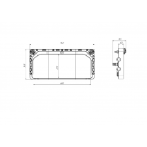 BORIKA FASTen Tm755 (Size L) Modular Table Organizer with Telescopic Legs