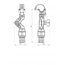 BORIKA FASTen Lh130 Rotating and Tilting Flashlight Holder