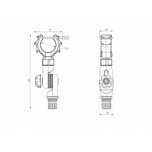 BORIKA FASTen Rh101 Rotating & Tilting Clamp Mount (Ø 15–50 mm)