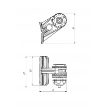 BORIKA FASTen Mx Mounting Base for PVC Boats (27.7° Side Slots)