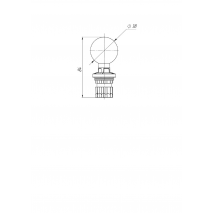 BORIKA FASTen Ab038 Reinforced Adapter for 1.5" (38 mm) RAM Ball Mount