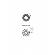 BORIKA FASTen Dp230 Transition Washer Kit (6 pcs) for Reducing Slot Angle from 27.7° to 7.5°