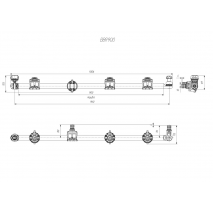BORIKA FASTen GRp500-3 Accessory Mounting Rail (Up to 6 Accessories)