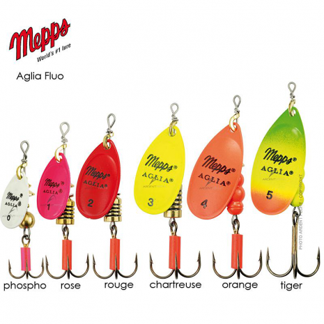 Sukriukė Mepps Aglia Fluo size 0 2.5g
