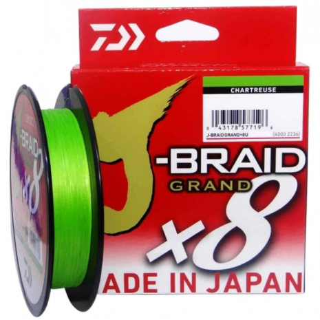 Daiwa J-Braid Grand 8X Braided Line Chartreuse
