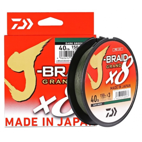 Daiwa J-Braid Grand 8X Braided Line Gray Light