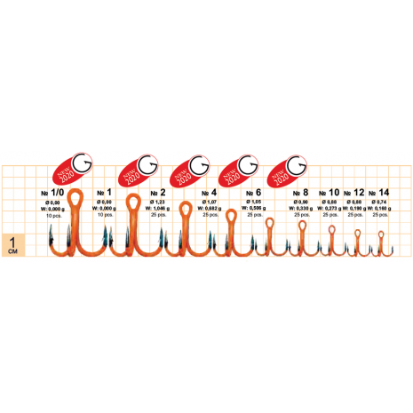 Gurza Round Treble ST-36 UV Orange K-1509