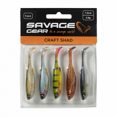 Savage Gear Craft Shad 8.8cm 4.6g Clear Water Mix 5pcs