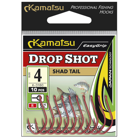 Hooks Kamatsu Drop Shot Shad Tail BLN