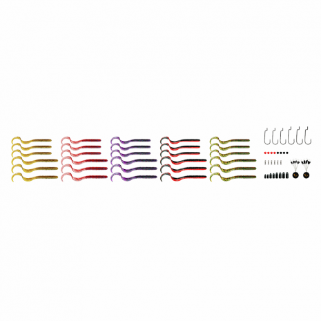 Savage Gear Rib Worm Kit One Size Mix Colors 60vnt
