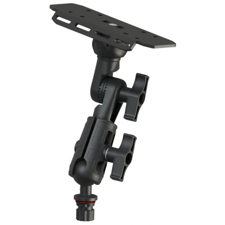 BORIKA FASTen SLr220-3 – pakreipiama aliumininė echoloto platforma 9–12" su 1,5" (38 mm) rutuliniu sujungimu