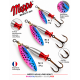 Mepps Aglia Long Heavy Spinner Rainbo/Silver Dots-Silver/Red